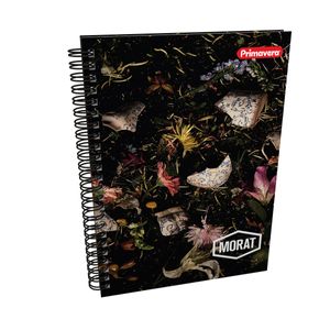 Cuaderno Argollado Tapa Dura Profesional Rayado MORAT Pétalos 100 Hojas