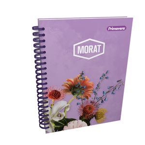 Cuaderno Argollado Tapa Dura Profesional Rayado 7 Separadores MORAT Lila 175 Hojas