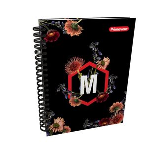 Cuaderno Argollado Tapa Dura Profesional Rayado 5 Separadores MORAT Flower 200 Hojas