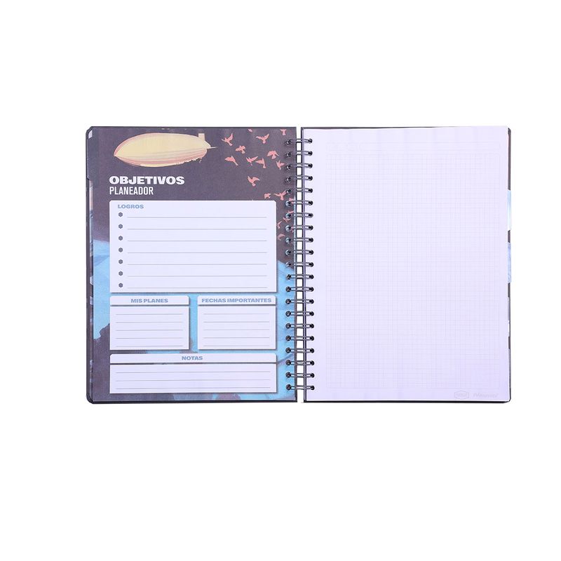Cuaderno-Argollado-Tapa-Dura-Profesional-Rayado-5-Separadores-MORAT-Flower-200-Hojas