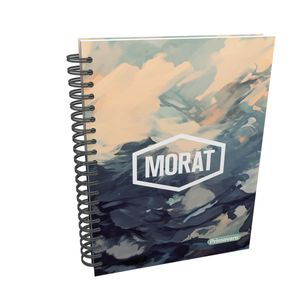 Cuaderno Argollado Tapa Dura Profesional Rayado 5 Separadores MORAT en Acuarela 200 Hojas CA