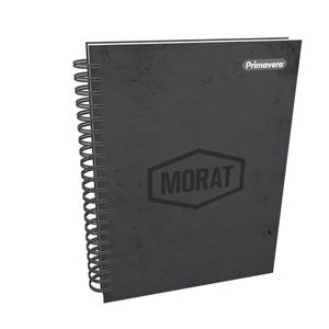 Cuaderno Argollado Tapa Dura Profesional Rayado 5 Separadores MORAT Gris 200 Hojas CA