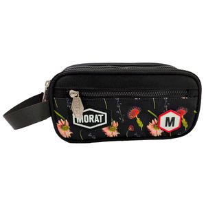 Estuche Lapicera MORAT Flores en Negro