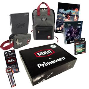 Caja MORAT Elegant | Cuaderno + Morral + Cartuchera + Planeador + Útiles + Afiche